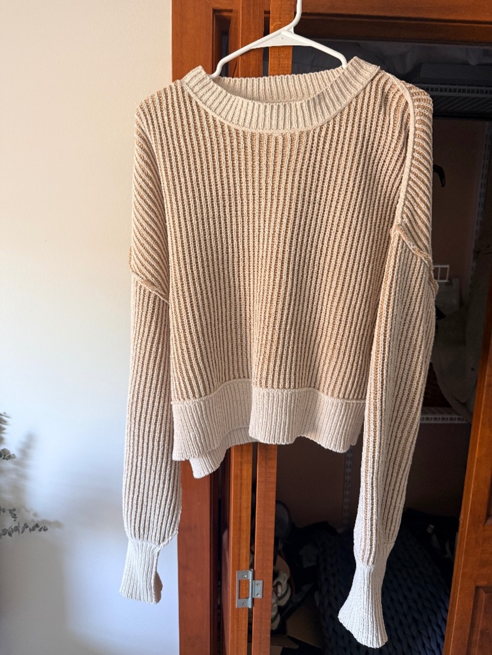 TWO TONE STRIPED CASUAL STRIPE SWEATER